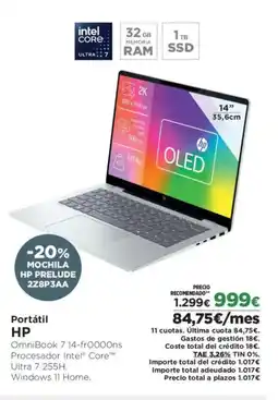 El Corte Inglés HP Portátil oferta