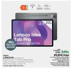 El Corte Inglés LENOVO Tablet oferta