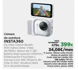 El Corte Inglés INSTA360 Cámara de aventura oferta