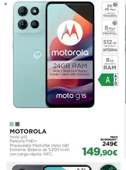 El Corte Inglés MOTOROLA moto g15 oferta