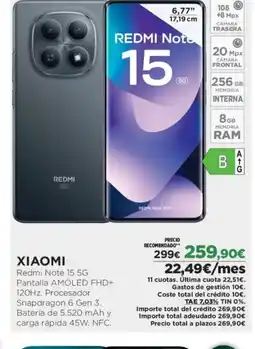 El Corte Inglés XIAOMI Redmi Note 15 5G oferta