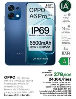 El Corte Inglés OPPO A6 Pro 5G oferta