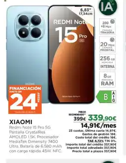 El Corte Inglés XIAOMI Redmi Note 15 Pro 5G oferta