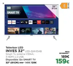 El Corte Inglés INVES 32" Televisor LED oferta