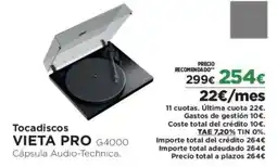 El Corte Inglés VIETA PRO Tocadiscos oferta