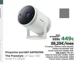 El Corte Inglés SAMSUNG Proyector portátil The Freestyle oferta