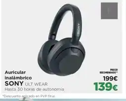 El Corte Inglés SONY Auricular inalámbrico oferta