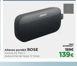 El Corte Inglés BOSE Altavoz portátil oferta
