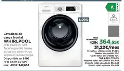 El Corte Inglés WHIRLPOOL Lavadora de carga frontal oferta