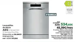 El Corte Inglés AEG Lavavajillas FFB74917ZM oferta
