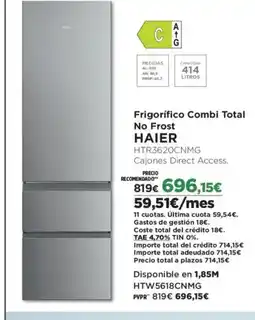 El Corte Inglés HAIER Frigorífico Combi Total No Frost HTR3620CNMG oferta
