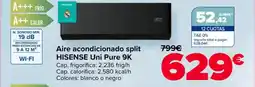 Carrefour HISENSE Aire acondicionado split Uni Pure 9K oferta
