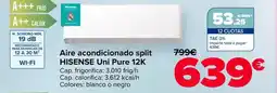 Carrefour HISENSE Aire acondicionado split Uni Pure 12K oferta