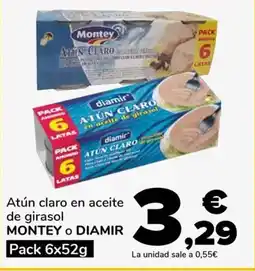 Supeco MONTEY O DIAMIR Atún claro en aceite de girasol oferta