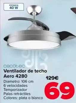 Carrefour CECOTEC Ventilador de techo Aero 4280 oferta
