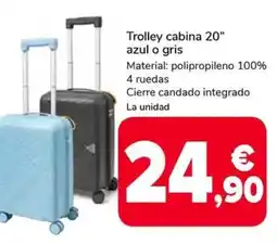 Supeco Trolley cabina 20" azul o gris oferta