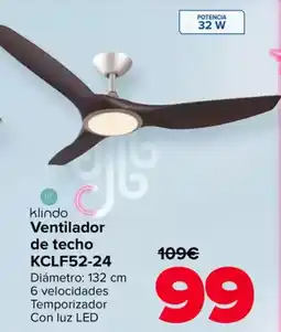 Carrefour KLINDO Ventilador de techo KCLF52-24 oferta
