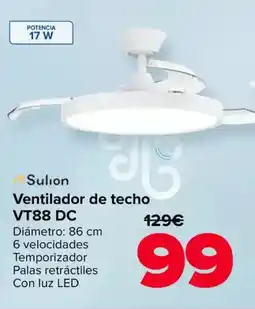Carrefour SULION Ventilador de techo VT88 DC oferta