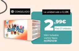 Supeco NORDWIK Mini helados varios tipos oferta