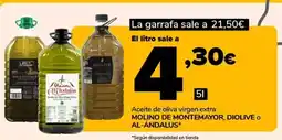 Supeco MOLINO DE MONTEMAYOR, DIOLIVE O AL-ANDALUS Aceite de oliva virgen extra oferta