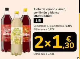 Supeco DON SIMÓN Tinto de verano clásico, con limón o blanco oferta