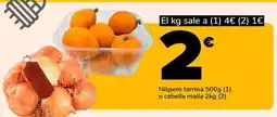 Supeco Níspero tarrina o cebolla malla oferta