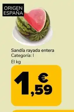 Supeco Sandía rayada entera oferta