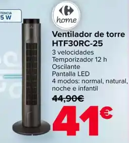 Carrefour Ventilador de torre HTF30RC-25 oferta