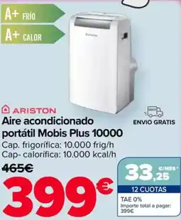 Carrefour ARISTON Aire acondicionado portátil Mobis Plus 10000 oferta