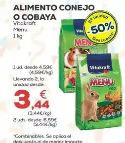 Kiwoko Vitakraft - alimento conejo o cobaya oferta