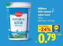 Lidl Milbona - kefir natural sabor suave oferta