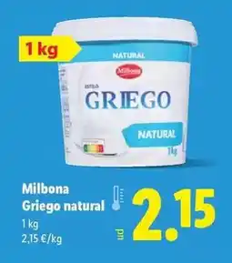Lidl Milbona - griego natural oferta