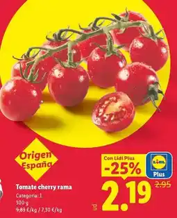 Lidl Tomate cherry rama oferta