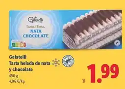 Lidl Gelatelli - tarta helada de nata y chocolate oferta