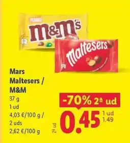 Lidl Mars - maltesers/m&ms oferta