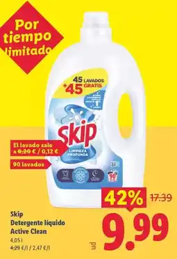 Lidl Skip - detergente líquido active clean oferta