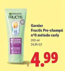 Lidl Garnier - fructis pre-champu nº0 metodo curly oferta