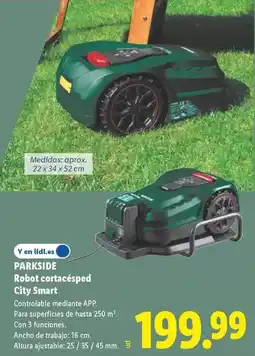 Lidl Parkside - robot cortacépped city smart oferta
