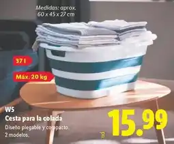 Lidl W5 - cesta para la colada oferta