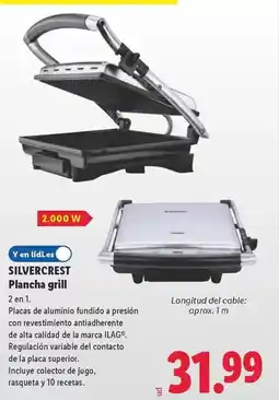 Lidl Silvercrest - plancha grill oferta