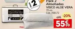 Conforama Pack 2 almohadas visco aloe vera oferta