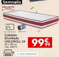 Conforama Somnalis - colchon enrollado viscoroll 19 oferta