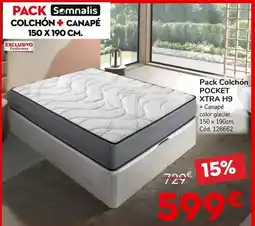 Conforama Somnalis - pack colchon pocket xtra h9 oferta