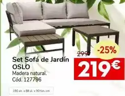 Conforama Set sofa de jardín oslo oferta