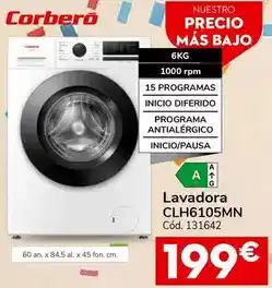 Conforama Corberó - lavadora clh6105mn oferta