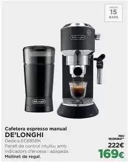 El Corte Inglés De'longhi - cafetera espresso manual oferta
