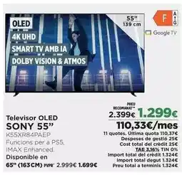 El Corte Inglés Sony - televisor oled oferta