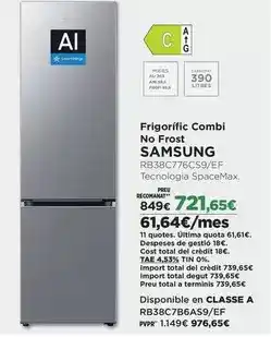 El Corte Inglés Samsung - frigorifc combi no frost oferta