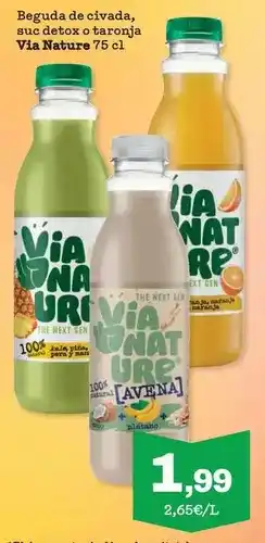 Sorli Nature - beguda de civada, suci o taronja oferta