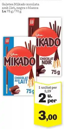 Sorli Lu - galetes mkrado xocolata amb llet, negra o blanca oferta